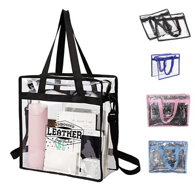 Transparent zipper tote bags