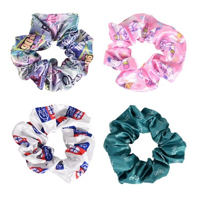Full Color Satin Scrunchie