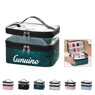 Double Layer Travel Cosmetic Bag