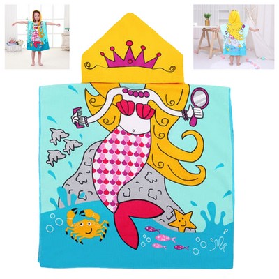Versatile Kids Cartoon Bath Beach Robe
