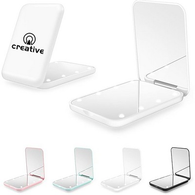LED-Lighted Compact Mirror