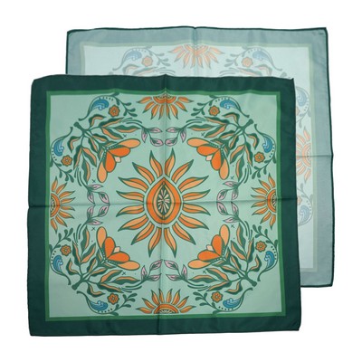 Satin Imitation Silk Square Scarf
