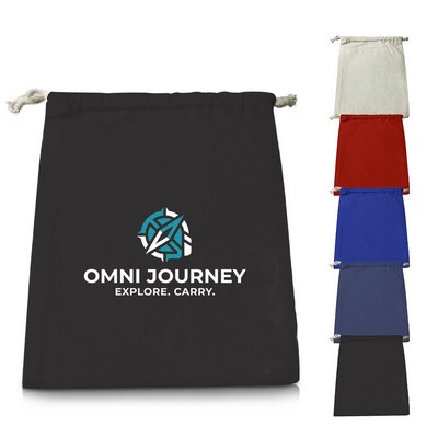 Large Cotton Canvas Drawstring Pouch