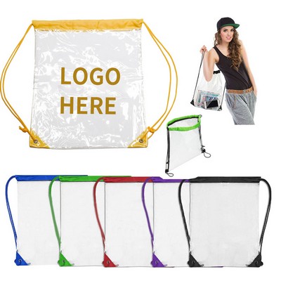 Transparent PVC Drawstring Tote