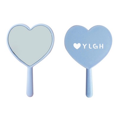 Small Heart Shaped Mirror With Handle