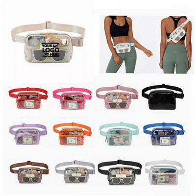 Clear Crossbody Belt Bag Fanny Pack with Adjustable Strap