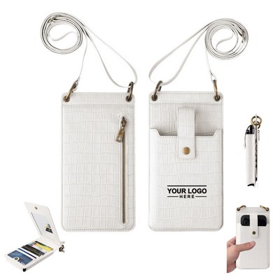 Crocodile Grain Shoulder Coin Purse Phone Bag