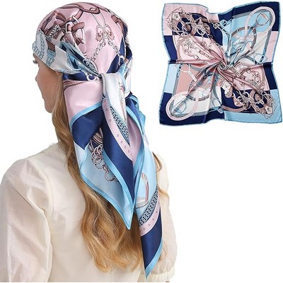 100% Silk Twill Silk Bandana Head Scarf Square Scarf Neck Scarves (35" x 35" )