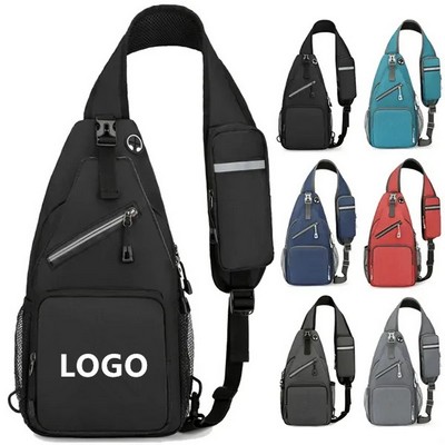 Crossbody Sling Backpack Chest Bag With Adjustable Strap