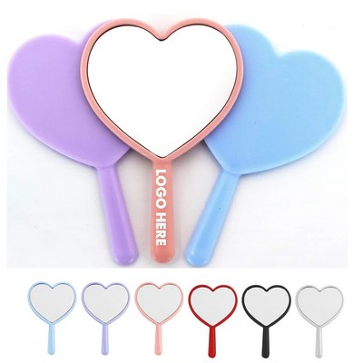 Heart-Shaped Handheld Mirror