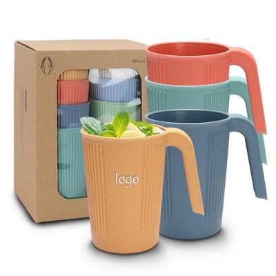 Wheat Straw Mug Set (8-Piece Set)