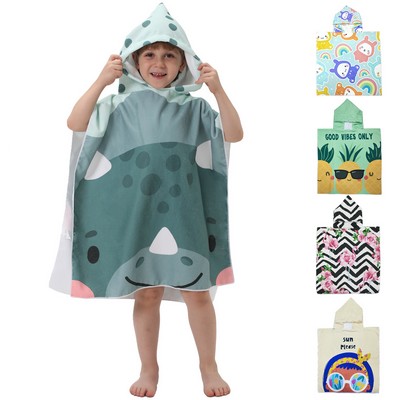 Kids Beach Hooded Towel Poncho