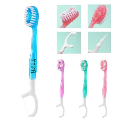 Disposable Toothbrush with Toothpaste Floss