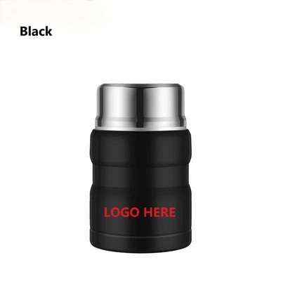 Insulated Stainless Steel Food Jar with Folding Spoon