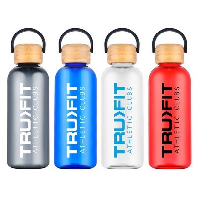 21 Oz. Recycled RPET Bottle w/Bamboo Lid