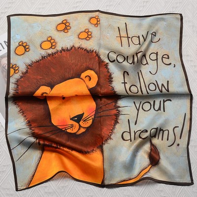 Custom 21" x 21" 100% Mulberry Silk Square Scarf Silk Satin Hair Wrapping