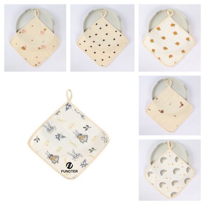 Newborn Baby Cotton Handkerchief Face Towel With Different Patterns