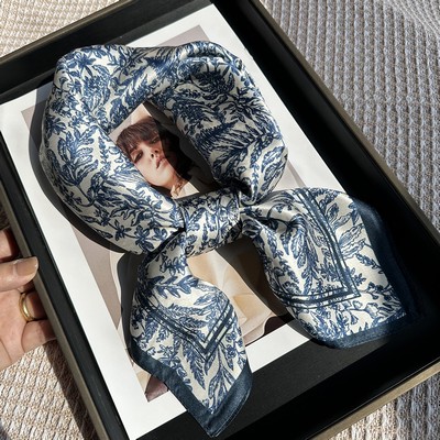 Custom 26" x 26" 100% Mulberry Silk Neck Scarf Silk Satin Wristband