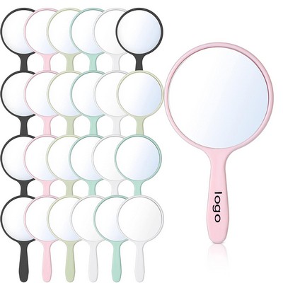 Handheld Round Makeup Mirror