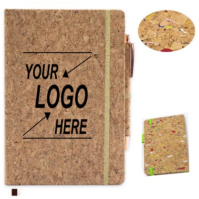Sustainable Cork Notebook and Pen Set A5