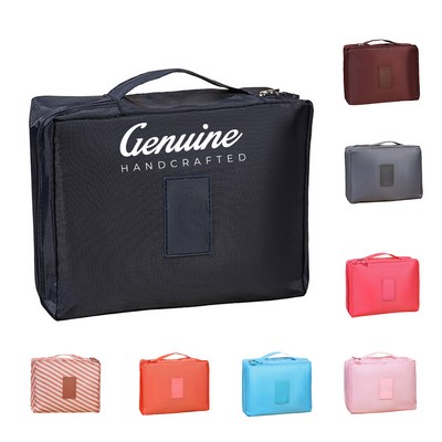 Waterproof Oxford Cloth Portable Cosmetic Bag