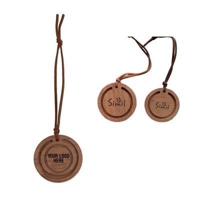 2''Round Walnut Wood Essential Oil Diffuser