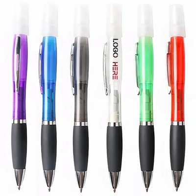 2-in-1 Refillable Spray Mist Ballpoint Pen with Sanitizer Bottle