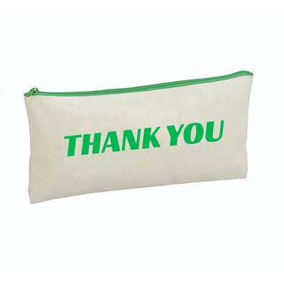 Chroma Zip Cotton Pouch - 11'' W