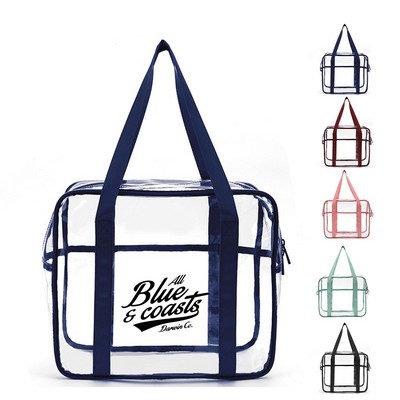 Clear PVC Zippered Travel Toiletry Bag