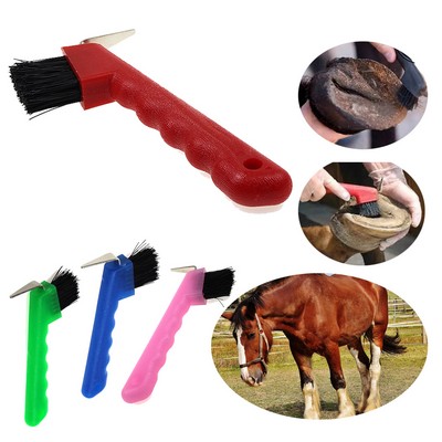 Professional Horse Scraper Equine Hoof Cleaning Tool Hoof Pick with Brush