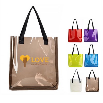 Rainbow-hued Transparent Tote Bag