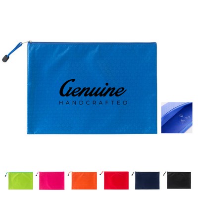 A4 Size Waterproof Oxford Office Zip File Bag