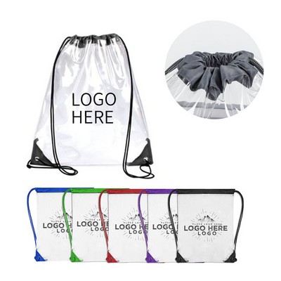Transparent PVC Drawstring Tote