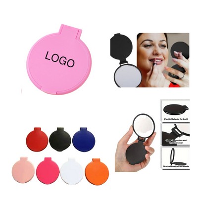 Stylish Plastic Folding Round Mirror