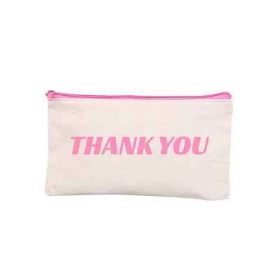 Chroma Zip Cotton Pouch - 8 1/4'' W