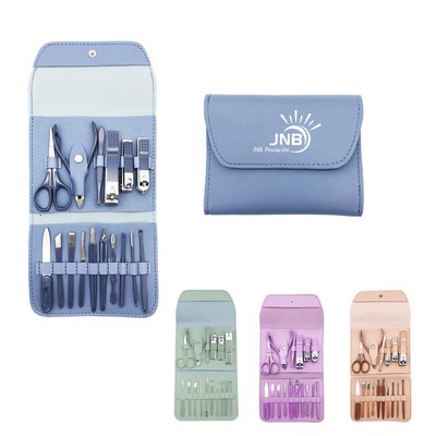 Portable 16-in-1 Stainless Steel Grooming Kit