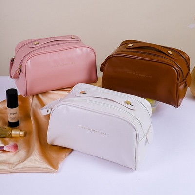 Travel PU Leather Cosmetic Bag
