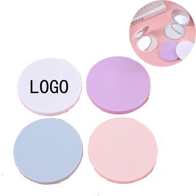 Double Sided Flip Handheld Circular Makeup Mirror