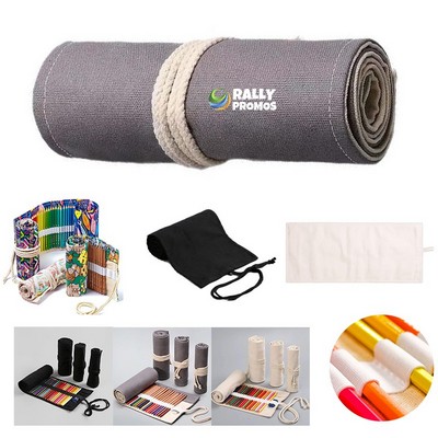 Canvas Roll-up Pencil Case