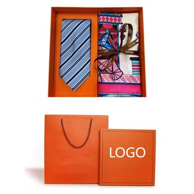 Silk Scarf and Tie Set