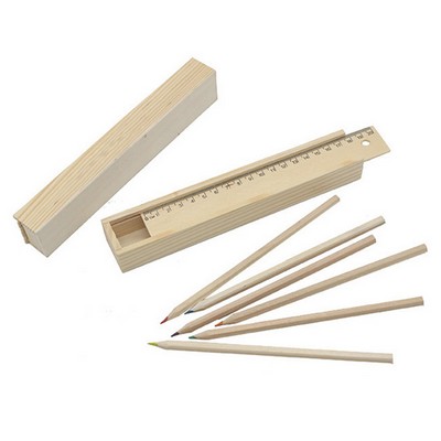 6 Colors Wooden Pencil W/ Box