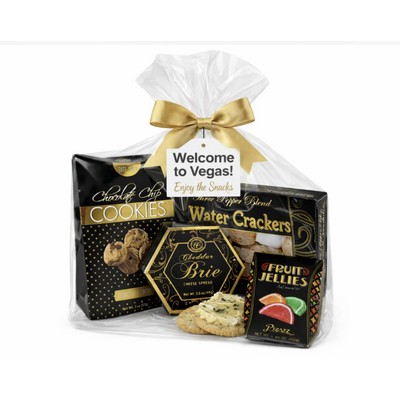 Gourmet Snack Gift Set/ Cookies, Crackers, Brie & Jellies