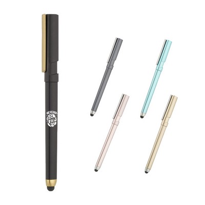Capacitive Stylus Pen Metal Ballpoint w/ Soft Rubber Tip