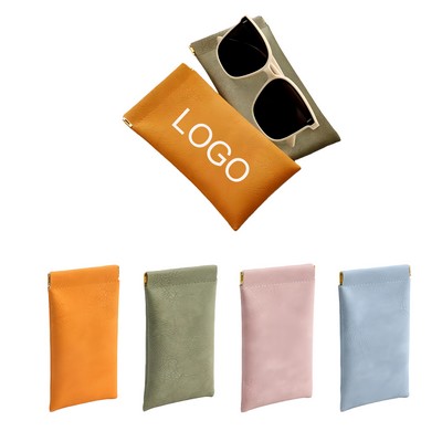 Portable Travel Leather Cosmetics Glasses Storage bag