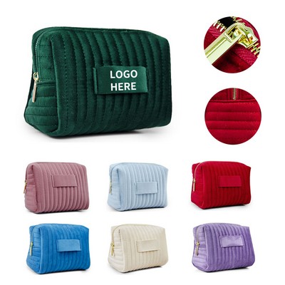 Custom Embroidered Velvet Makeup Case