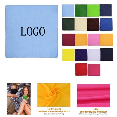 100% Cotton Solid Color Premium Bandanna