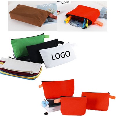 Zippered Canvas Pencil Case