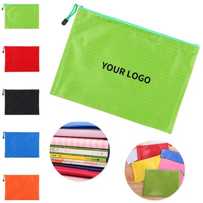 Waterproof A4 Document Pouch With Zipper Closure