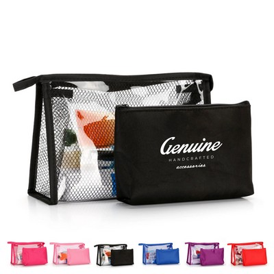 Translucent Pvc Makeup Bag with Detachable Inner Pouch