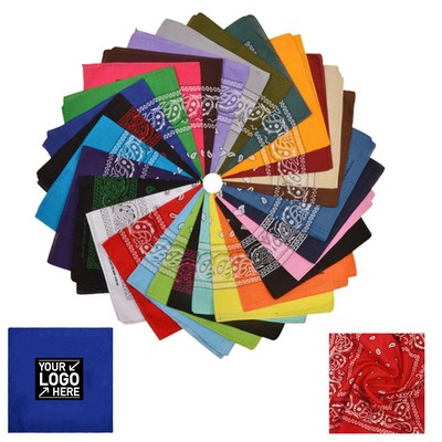 Paisley Cotton Square Bandanas